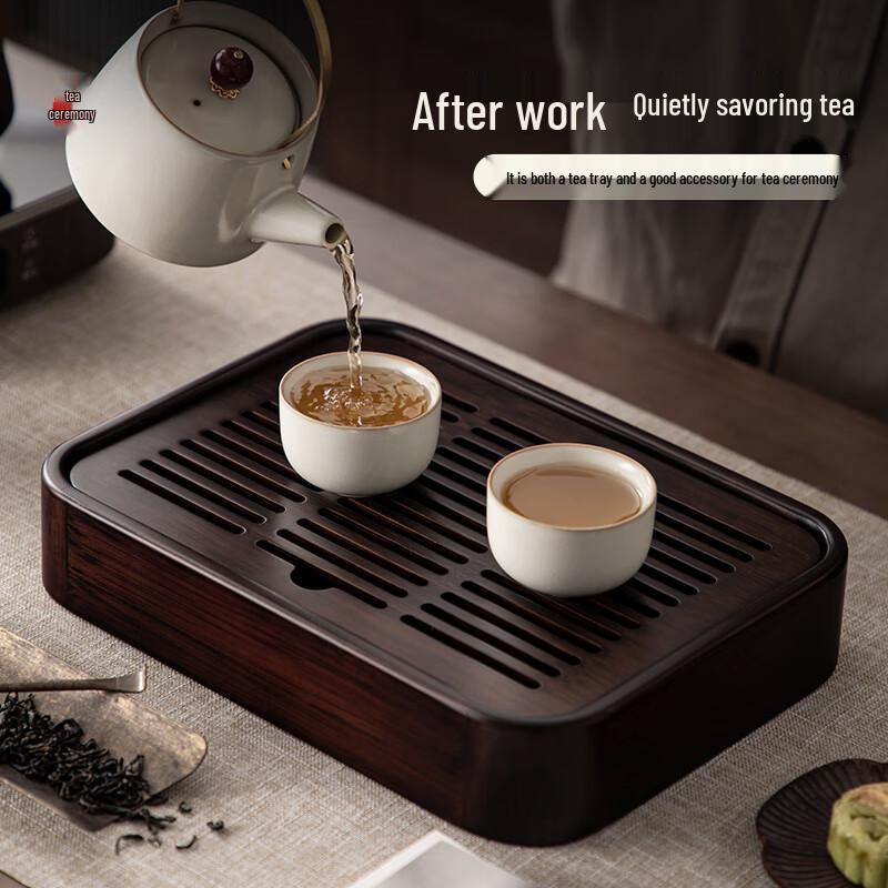 Wenbai Personal Bamboo Tea Tray with Drainage