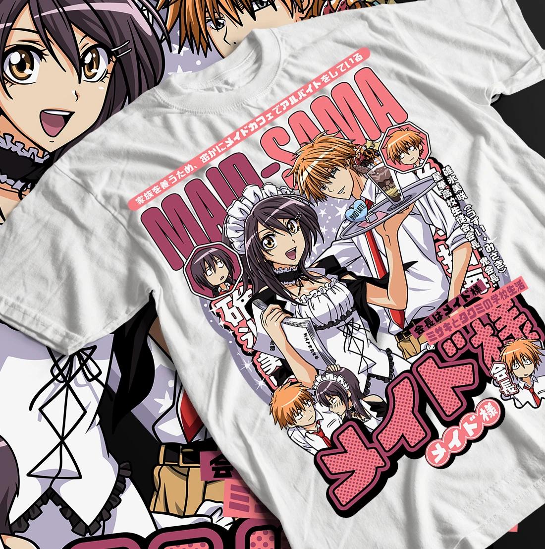Футболка Maid Sama, Топ с японской анимацией, Графическая футболка для фанатов аниме S