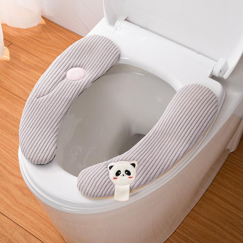 Adhesive Type Toilet Cushion Winter Toilet Cover Toilet Cushion Toilet Sticker Washable and Thickened Bathroom Accessories
