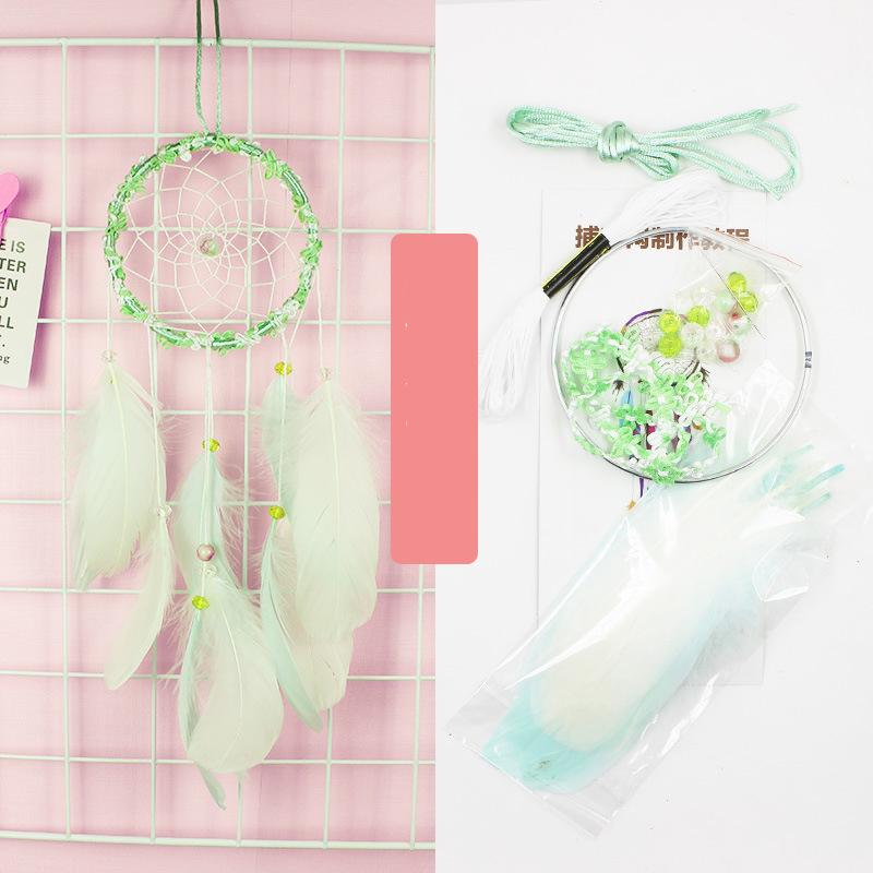 Colorful DIY Dream Catcher Kit Feather Decoration Wall Home nursery Decor Feather Set Crafts Dream Catcher DIY Material craft