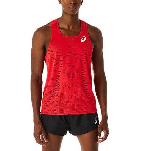 ASICS Actibreeze Jaquard Singlet  Red  Men s 2091A614-602 S