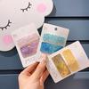 2Pcs Korean New Laser Glossy Hairpin Magic Color Colorful Rectangular Aurora Edge Clip Children's Bangs Headdress