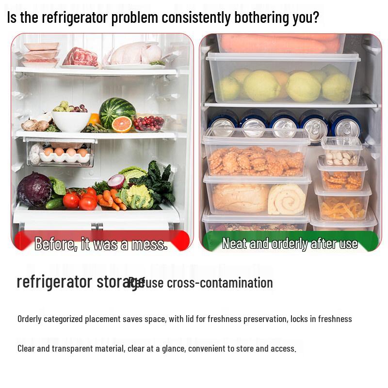 ZISIZ Food-Grade Refrigerator Fresh-Keeping Box