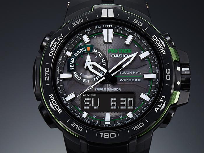Casio Orologio Digitale al Quarzo Pro Trek da Uomo in Acciaio Inossidabile Resistente all'Acqua 100M PRW-6000Y-1A