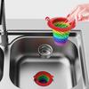 Rainbow Sink Strainer Expandable Capacity Basket Prevents Clogs And Odors Food Waste Collector for Kitchen