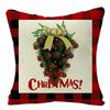 2022 Merry Christmas Home Decor Cushion Cover 45x45cm Cute Animals Cartoon Printed Throw Pillow Cover Xmas Decorative Pillowcase