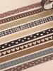 5rolls/Box Vintage Autumn Washi Tape Set Back To School Stationery Cute Washi Tape Scrapbooking Supplies Colored Masking Tape