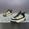 High-top board shoes New spring and autumn color matching trendy shoes Platform comfortable casual shoes qs