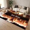 Custom Name Crystal Velvet Rug,Attack on Titan Comfortable Anti Slip Floor Mat For Room Decoration