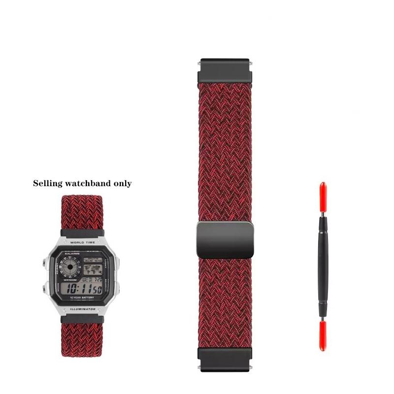 

Для Casio AE1200 AE-1200 Комплект для Модифікації Металевий Корпус Годинника Браслет Ущільнювальне Кільце 304 Нержавіюча Сталь Ремінець Годинника Плетений Нейлоновий Ремінець For AE1200