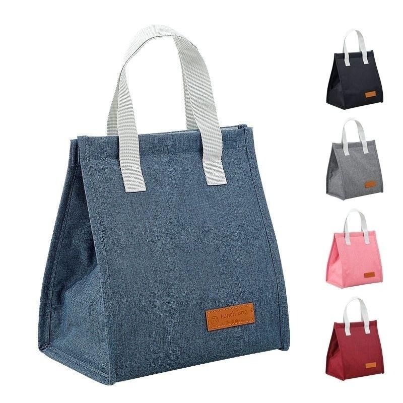 Obědová taška Bento Insulation Box Organizer Tote Vodotěsná Campingová přenosná velká plátěná úložná taška