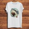 Edo Ukiyoe Wave Megalodon Shark Attack,Funny Vintage T-Shirt,White Short Sleeve Men Casual Tshi