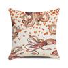 Watercolor Illustration of Octopus Squid Digital Printing Short Plush Pillow Covers for Car Sofa Office Cushion Cover Home Goods