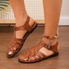 Women's Leather Sandals Summer Woman Roman Shoes Casual Comfort Soft Beach Shoes Female Flat Sandals Size 36-43