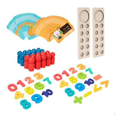 Learning Education Math Toys Montessori Counting Wooden Color Recognition Preschool Toy for