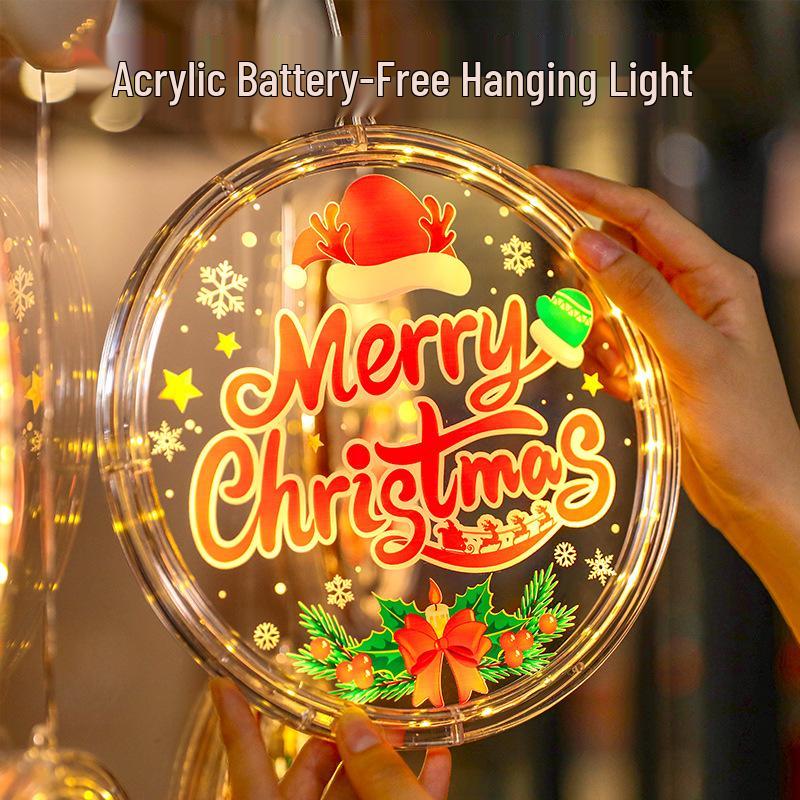 Christmas Suction Cup Ornaments: Santa Claus, Bells, Snowman for Window Display and Tree Décor