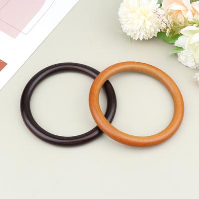 1 ks okrúhle drevené rukoväte tašky Ring Rukoväte na kabelku Náhradné Diy Peňaženka Batožina Ručne vyrábané príslušenstvo na výrobu tašiek