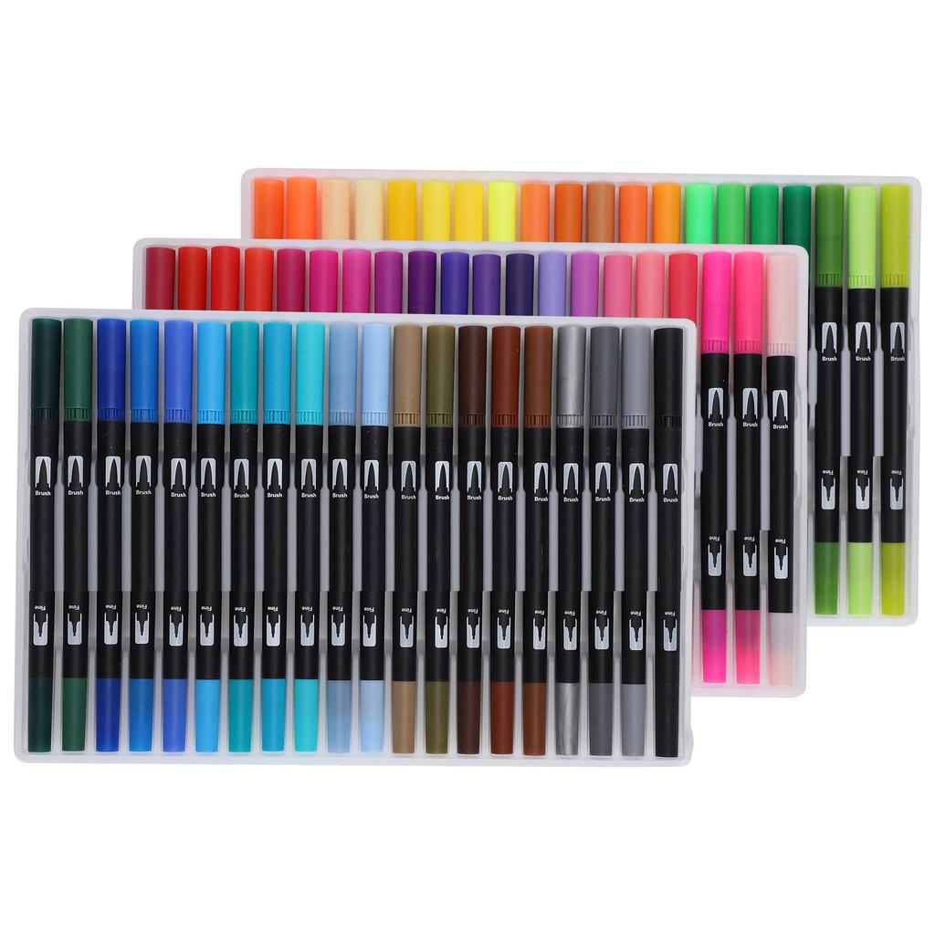 Watercolor Markers Dual Tip Brush Pens Fineliners Art Markers for Kids Adult Artist Calligraphy Hand Lettering Coloring Books Doodling Notes Writing