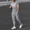 Set T-shirt e Pantaloni da Uomo Estate Manica Corta T-shirt Oversize Tute con Pantaloni da Tuta Completi con Stampe Pantaloni Tute Abbigliamento da Uomo