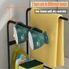 Kitchen Organizer Sink Rack Sponge Holder Kitchen Sink Organizer  Towel Holder Drainer Sink Tray with Drain Pan Storage Rack