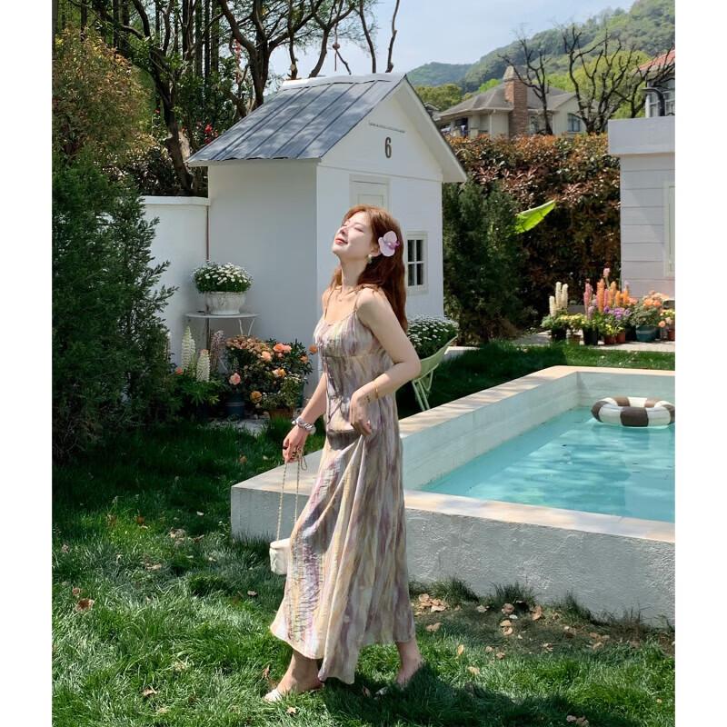 Plus Size Floral Spaghetti Strap Midi Dress M