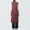 MUJI Hemp Blend Stretch Gilet Size XXL Women's Dress, Brown, BC2IHA4S, Women's