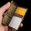 Retro Bronze Slim Cigarette Case for Men & Women - Holds 20