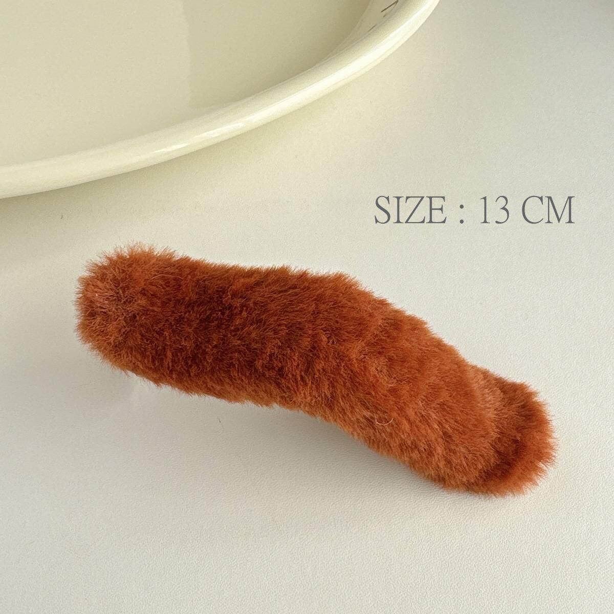 Maillard Pearl Plush Hairpin Women S Back Head Hair Clip Large Duck Bill Clip Temperament Hairpin Headdress коричневый