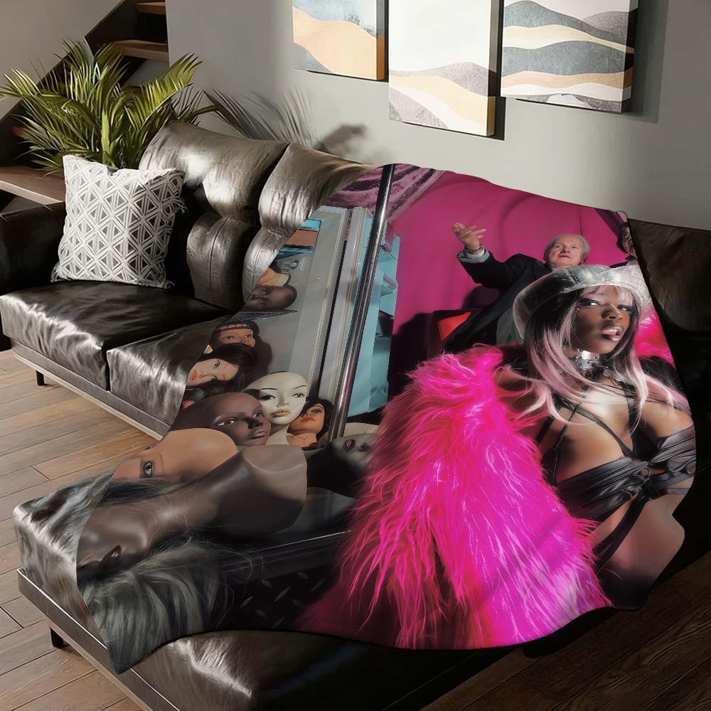 Female singer Theodora Blanket For Sofa Office Bed Plane Travel Sleep Read Relax Camping Soft And Warm