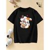 Fashion Happy Dog Drinking Juice Short Sleeve T-Shirt Children Summer Spring Casual Top T-Shirt