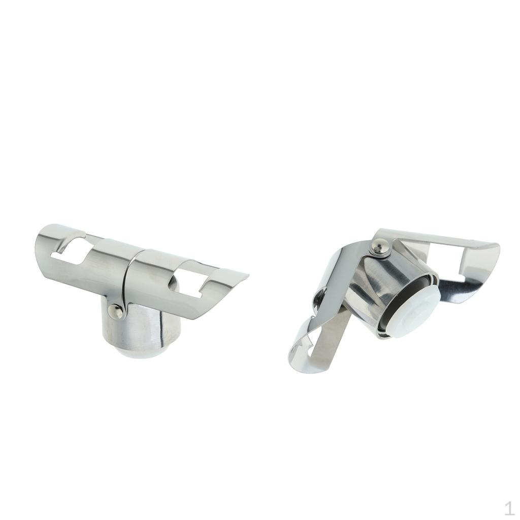 

2pcs Stainless Steel Silicone Bottle Stopper Vacuum Wine Saver Sealer Stoppers