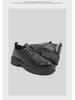 Men's Casual Black Leather Shoes - Autumn British Style, Thick Sole, Heightening Design, Fashionable College Footwear