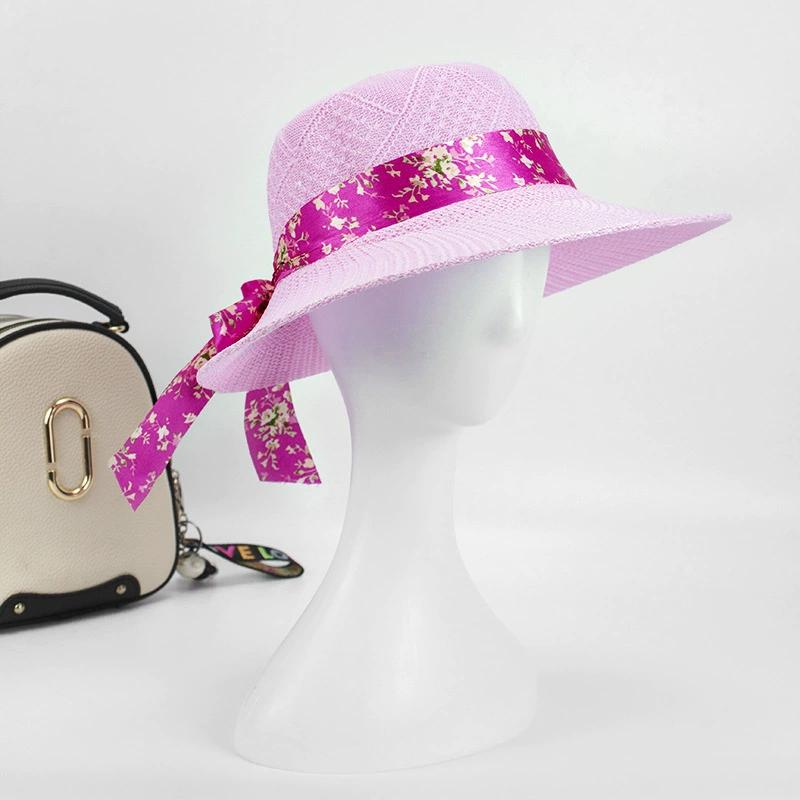

Lady s Casual Sun Hats Elegant Raffia Hats Sun Protection Wide Brim Hats Outdoor Travel Beach Hats Spring Summer 58-60cm