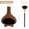 Incense Holder Ceramic Incense Burner Chimney Incense Cone Burner with Small Cleaning Brush Multifunctional Incense Burner