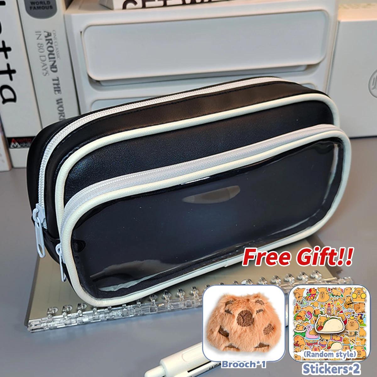 

Cute Pencil Case Back To School Simple Pencil Case Translucent Waterproof Student Pencil Case Ins Style Student Storage Bag