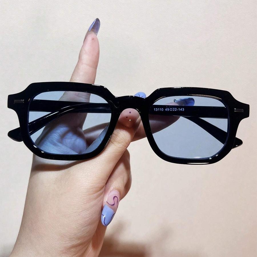 Vintage Square Sunglasses Woman Fashion Retro Sun Glasses Female Blue Mirror Eyewear Brand Designer Gradient