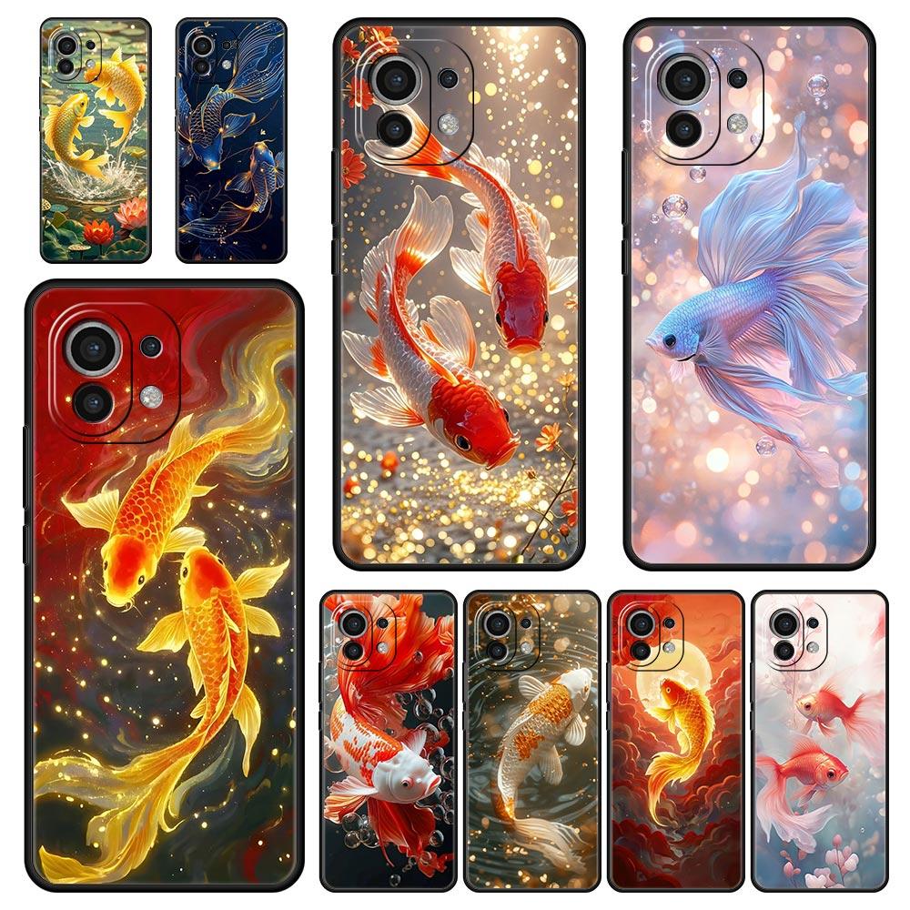Goldfish Swimming Phone Case Cover for Xiaomi Mi 17 Pro Max 15 14 13 12 11 Ultra 15T 14T 13T 12T 11T Pro Lite Soft TPU Shell Bag