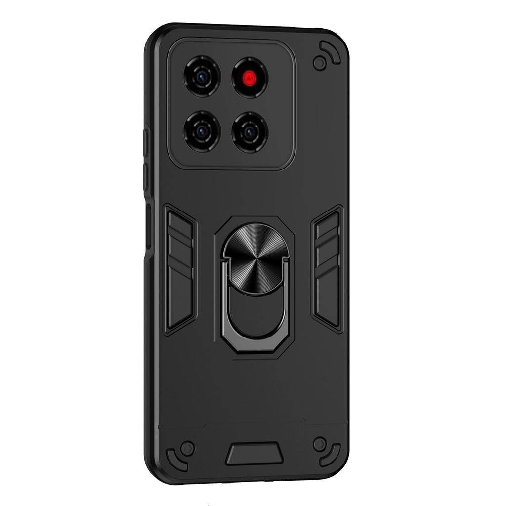 For ZTE Blade A56 Case PC+TPU Drop Defend Phone Cover with Ring Kickstand