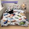 3pcs Insect Design Bedding Set, Including 1 Quilt Cover and 2 Pillow Shams, Without Filling, Soft and Comfortable Home Bedroom Fabric, Fashi