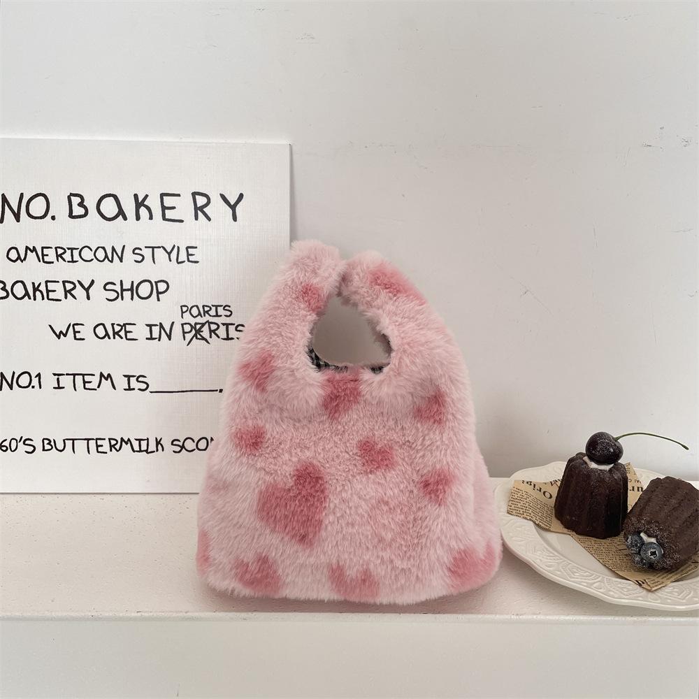 Leopardenmuster Damen Clutch Tasche Weiches Plüsch Herbst Winter Mode Handtasche Tote Aufbewahrung