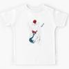 Funny Fatty Cat Playing Guitar USA Patriotic Mohawk Rock Kids T-Shirt