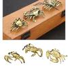 Brass Crabs Statues Figurines Retro Animal Statue Figurines Sculptures Tabletop Centerpieces Home Decors Collectibles