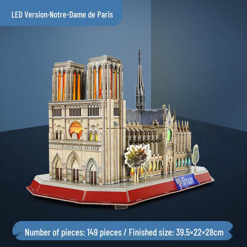 Lecube 3D St. Basilius-Kathedrale LED Puzzle - Architektonisches DIY-Modell & Geschenk für Kinder