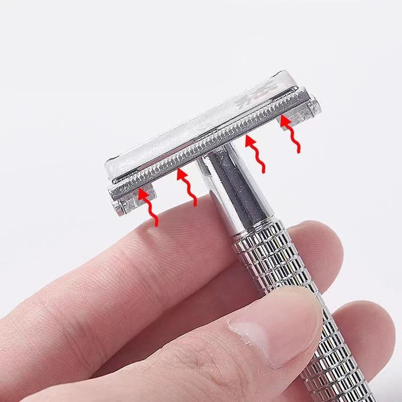 Double Edge Beard Hair Shaver Men'sTraditional Classic Beard Razor Shaver Safety Razor for Barber Styling Accessories