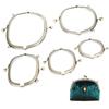 5Pcs Bronze Metal Purse Frame Embossed Texture DIY Bag Making Frame  For Wallet Sewing