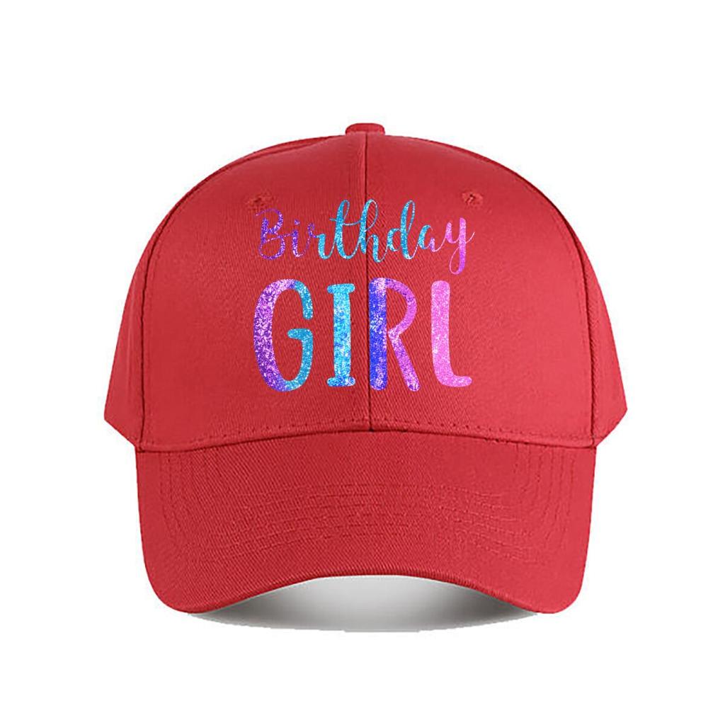 Glitter Gradient Birthday Girl Party Decor Baseball Cap Fashion Unisex Sunhat Womens Outdoor Sports