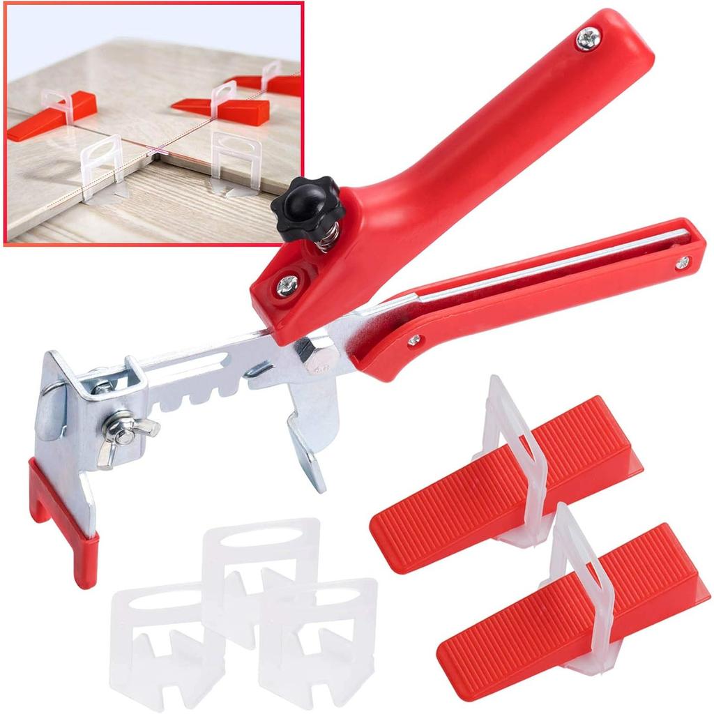 Tile Leveling System 2mm 300pcs Tile Level Wedge Spacer Plus 100pcs Reusable Wedges with a Tile Leveling Pliers