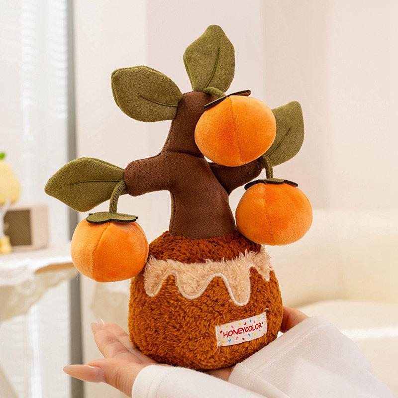 Money Tree Plush Doll - Creative Persimmon Ruyi Home Decoration Gift for Women