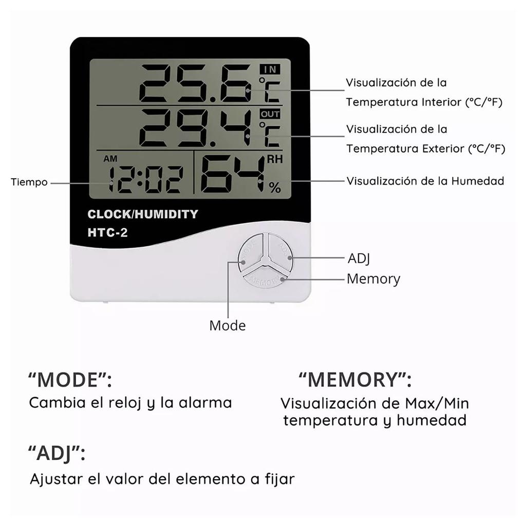 Temperature Humidity Monitor 4 Window Display High Definition Sensitive Digital Thermometer Hygrometer