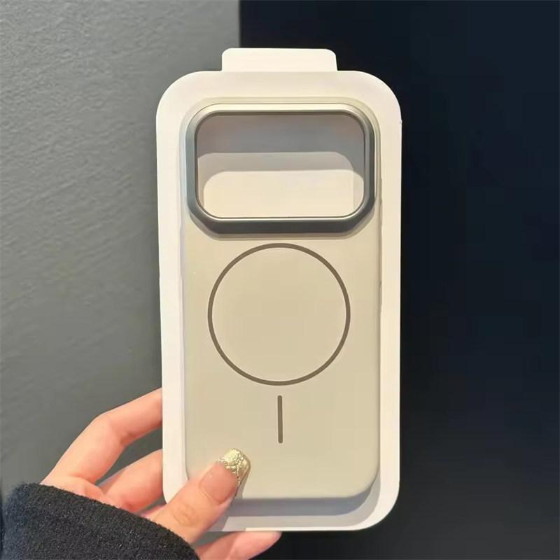 Matte Hard PC Magnetic Phone Case For iPhone 17 Air 16 15 14 13 12 11 Pro Max Plus For Magsafe Blade Lens Shockproof Armor Cover